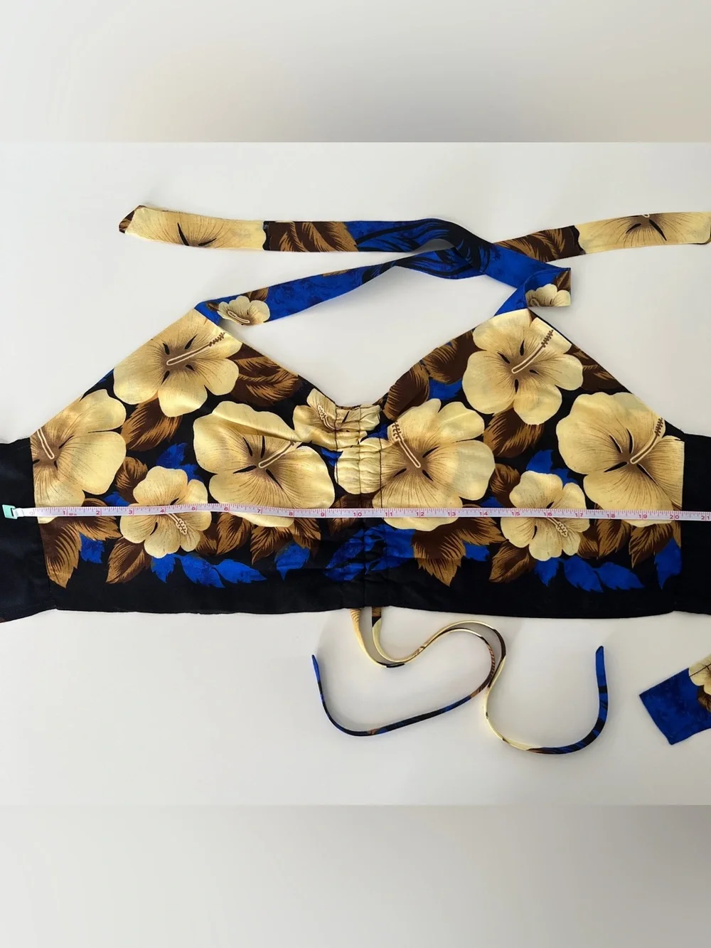 Hibiscus Collection Hawaii Floral Halter Top NWT Tropical Rayon - Picture 7 of 10